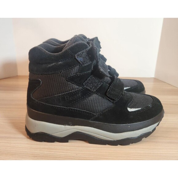 LL BEAN Prima loft Black Suede Winter Snow Hiking Boots Tek-2.5 Womens 7 - Picture 2 of 9